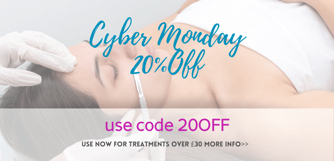 Cyber Monday 20% Off Treatments over £30 using 20OFF